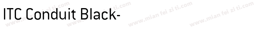 ITC Conduit Black字体转换